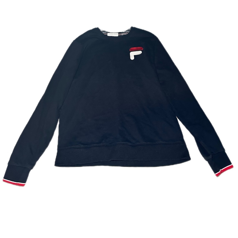 🆕 Vintage Fila Sweater Logo Embroidered Crew Neck